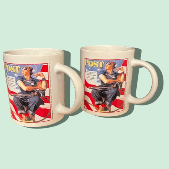 Saturday Evening Post Norman Rockwell Patriotic Collection Coffee Mugs. Set of 2 - Picture 6 of 7